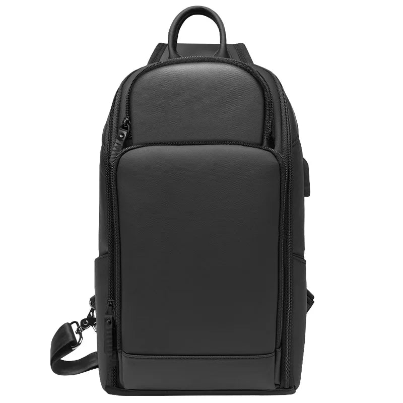 Shoulder Bag Masculina Impermeável com USB