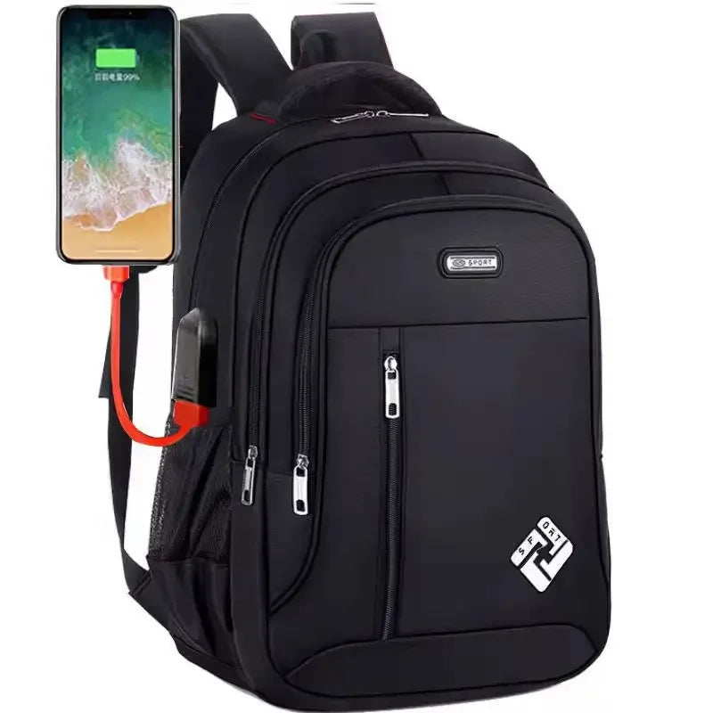 Mochila Masculina Básica com Bolso Externo para Notebook