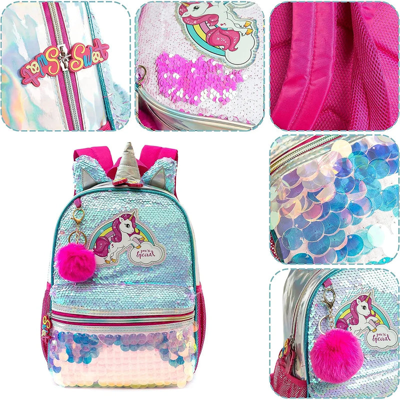 Mochila Infantil Escolar Unicórnio