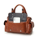 Bolsa Feminina de Ombro em Couro Casual